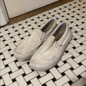 White Slip on vans